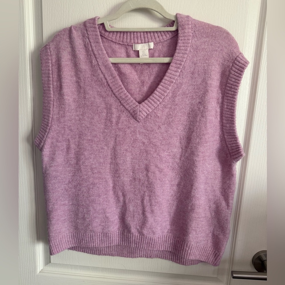 Lavender Sleeveless Women's Sweater Tank